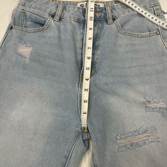 PTCL Light Wash Distressed Mid Rise Denim Shorts 28 - Picture 12 of 13